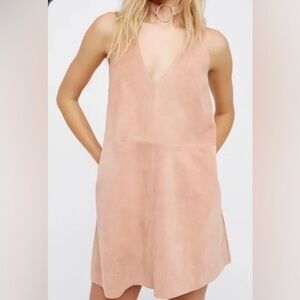 Free People Retro Love Mini Dress in Blush Pink